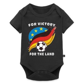 FUßBALL FOR VICTORY FOR THE LAND - Baby Premium Kurzarmbody - Schwarz - Vorne