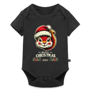 Merry Christmas Nutcracker Squirrel - Baby Premium short-sleeve bodysuit - black - Front