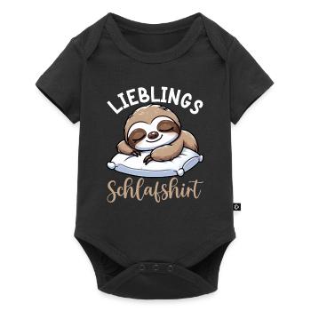 Official Sleep Shirt Sloth Late Riser - Baby Premium short-sleeve bodysuit - black - Front
