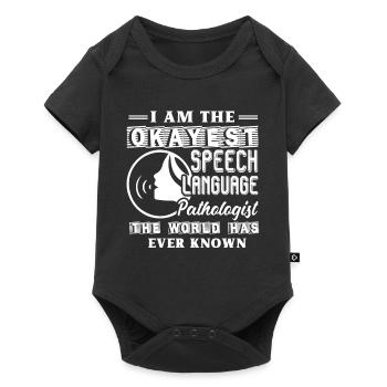 Okayest Speech Language Pathologist - Baby Premium short-sleeve bodysuit - black - Front