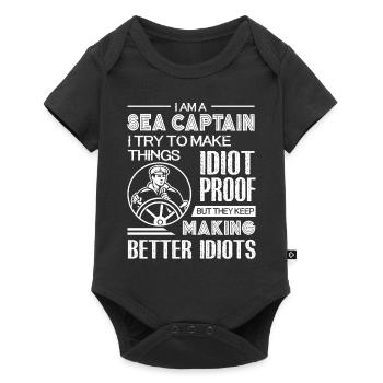 Sea Captain I am A Sea Captain - Baby Premium short-sleeve bodysuit - black - Front