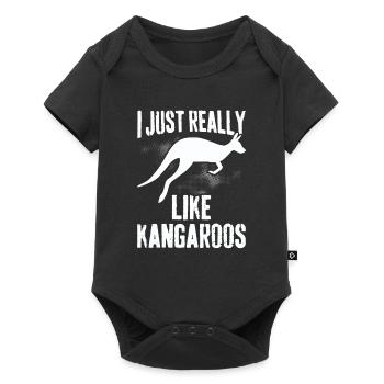 I Just Really Like Kangaroos - Funny Kangaroo - Baby Premium short-sleeve bodysuit - black - Front
