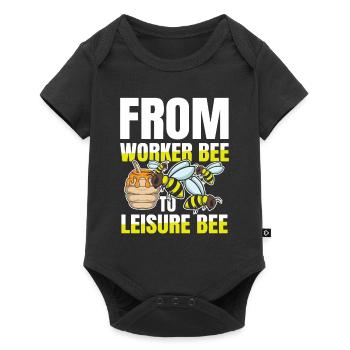 Rente Ruhestand From Worker Bee To Leisure Bee - Baby Premium Kurzarmbody - Schwarz - Vorne