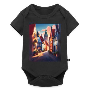 A walk in a city of Denmark - Baby Premium short-sleeve bodysuit - black - Front