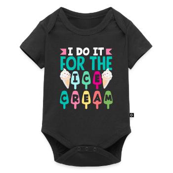 Je le fais pour l’amateur de glaces - Body à manches courtes Premium Bébé - noir - Devant