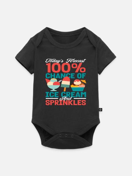 Eiscreme Liebhaber Eis Und Streusel - Baby Premium Kurzarmbody - Schwarz