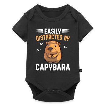 Capybara - Baby Premium Kurzarmbody - Schwarz - Vorne