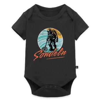 Sondeln Metalldetektor - Baby Premium Kurzarmbody - Schwarz - Vorne