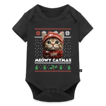Meowy Catmas Noël assorti Look avec bonnet - Body à manches courtes Premium Bébé - noir - Devant