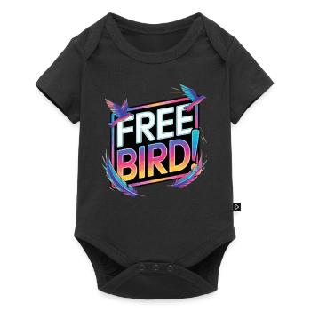 Free Bird - frei wie ein Vogel - Baby Premium short-sleeve bodysuit - black - Front