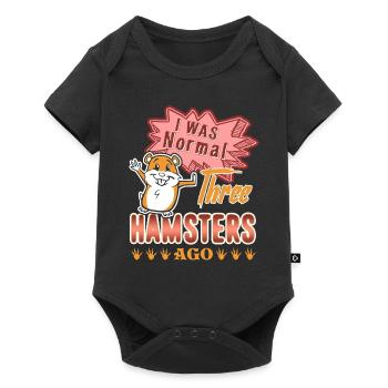 I Was Normal Three Hamsters Ago - Baby Premium short-sleeve bodysuit - black - Front