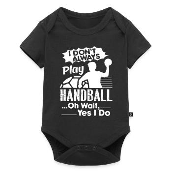 Always Play Handball - Baby Premium short-sleeve bodysuit - black - Front