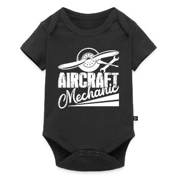 Proud To Be An Aircraft Mechanic - Baby Premium short-sleeve bodysuit - black - Front