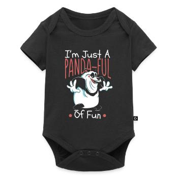Je ne suis qu’un panda plein de plaisir ami panda - Body à manches courtes Premium Bébé - noir - Devant