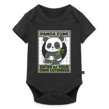 Panda Zone Enter At Your Own Cuteness Panda Bear - Baby Premium short-sleeve bodysuit - black - Front