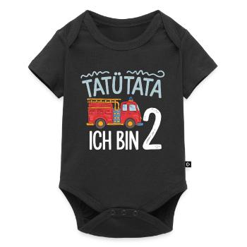 2e anniversaire des pompiers de Tatütata - Body à manches courtes Premium Bébé - noir - Devant