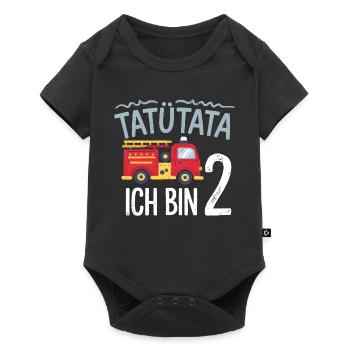 2e anniversaire des pompiers de Tatütata - Body à manches courtes Premium Bébé - noir - Devant