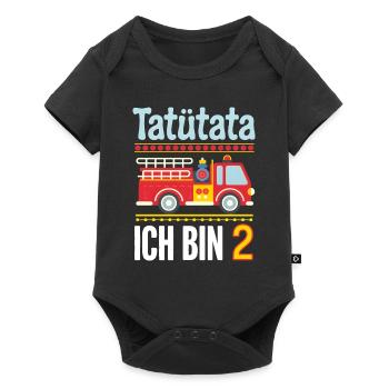 2e anniversaire des pompiers de Tatütata - Body à manches courtes Premium Bébé - noir - Devant