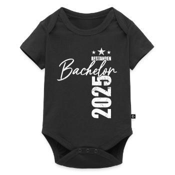 Bachelor bestanden 2025 - Prüfung - Erfolg - Baby Premium Kurzarmbody - Schwarz - Vorne
