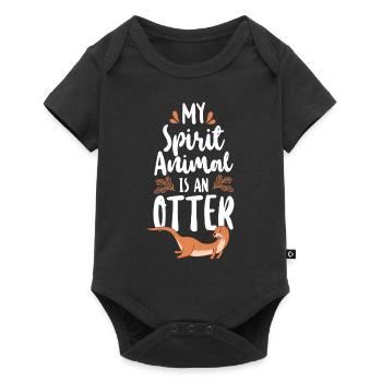 Otter My Spirit Animal Is An Otter - Baby Premium short-sleeve bodysuit - black - Front