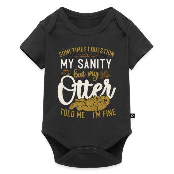 Otter Sometimes I Question My - Baby Premium Kurzarmbody - Schwarz - Vorne