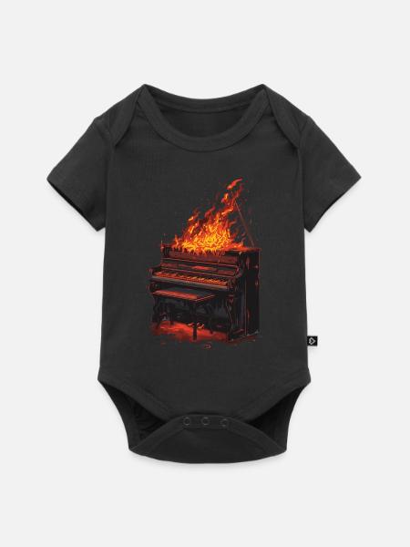 Klavier - Baby Premium Kurzarmbody - Schwarz