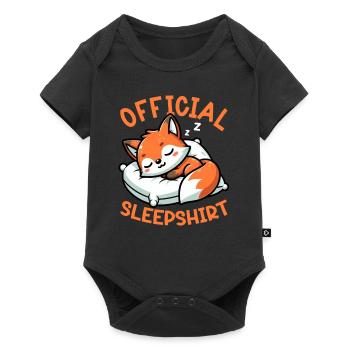 Official Sleeper Fox Cute Funny Lazy - Baby Premium short-sleeve bodysuit - black - Front