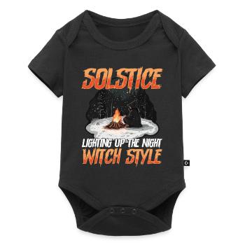 Le solstice illumine la nuit à la manière d’une sorcière - Body à manches courtes Premium Bébé - noir - Devant