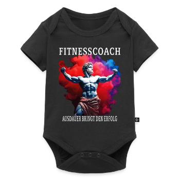 FITNESS COACH ENDURANCE BRINGS SUCCESS - Baby Premium short-sleeve bodysuit - black - Front