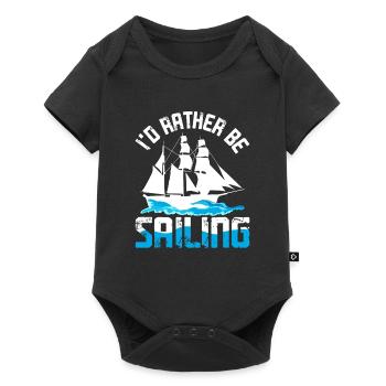 Sailing Boat Sailor - Baby Premium short-sleeve bodysuit - black - Front