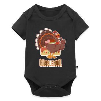 Gobblegool Thanksgiving Turkey - Baby Premium short-sleeve bodysuit - black - Front