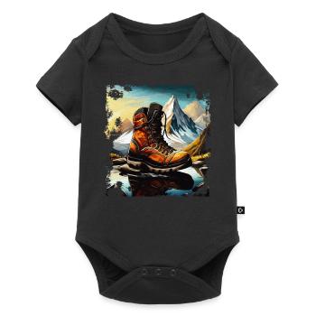 HIKING BOOT - Baby Premium short-sleeve bodysuit - black - Front