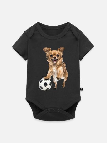 Chihuahua - Baby Premium Kurzarmbody - Schwarz