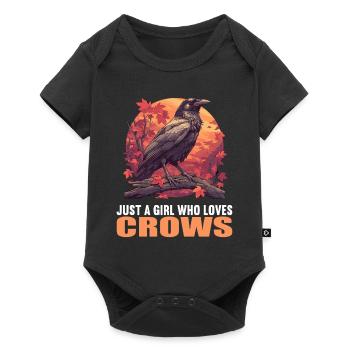 Krähen Krähe - Baby Premium Kurzarmbody - Schwarz - Vorne