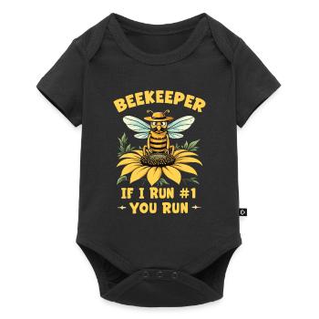 Honey Honey Bee Bee Beehive Beekeeping Accessories - Baby Premium short-sleeve bodysuit - black - Front