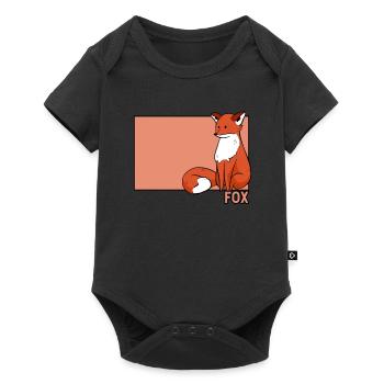 Fox Doodle Chinese Hanzi Canidae Caninae Red Fox - Baby Premium short-sleeve bodysuit - black - Front