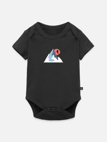 Abenteuer Skifahren Skiing Adventure - Baby Premium Kurzarmbody - Schwarz