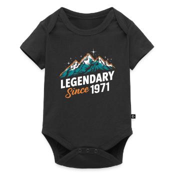 Légendaire depuis 1971 Randonneur Anniversaire Randonnée en montagne - Body à manches courtes Premium Bébé - noir - Devant