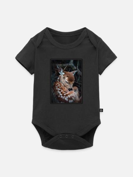Hirsche Hirsch - Baby Premium Kurzarmbody - Schwarz