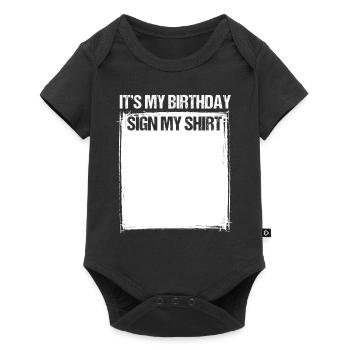 Gift Round Birthday Party Celebration Birthday - Baby Premium short-sleeve bodysuit - black - Front