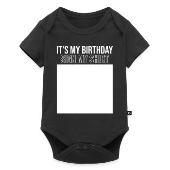 Gift Round Birthday Party Celebration Birthday - Baby Premium short-sleeve bodysuit - black - Front