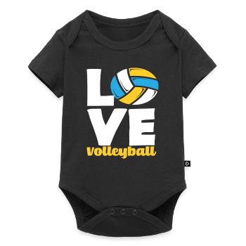 Love volleyball pure passion - Baby Premium short-sleeve bodysuit - black - Front