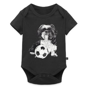 Shih Tzu - Baby Premium short-sleeve bodysuit - black - Front