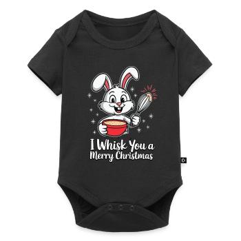 Je t’emporte un joyeux Noël Lapin de Noël - Body à manches courtes Premium Bébé - noir - Devant
