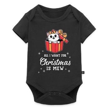 Tout ce que je veux pour Noël, c’est miaou chat mignon - Body à manches courtes Premium Bébé - noir - Devant