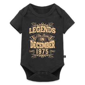 Légende de l’anniversaire de décembre 1975 - Body à manches courtes Premium Bébé - noir - Devant