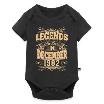 Légende de l’anniversaire de décembre 1982 - Body à manches courtes Premium Bébé - noir - Devant