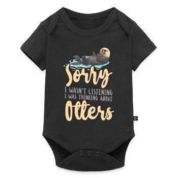 Otter Sorry I Wasn't Listening I - Baby Premium short-sleeve bodysuit - black - Front
