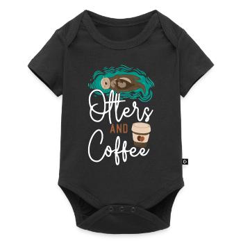 Otter Coffee Otters And Coffee - Baby Premium short-sleeve bodysuit - black - Front