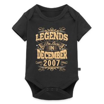 Légende de l’anniversaire de décembre 2007 - Body à manches courtes Premium Bébé - noir - Devant